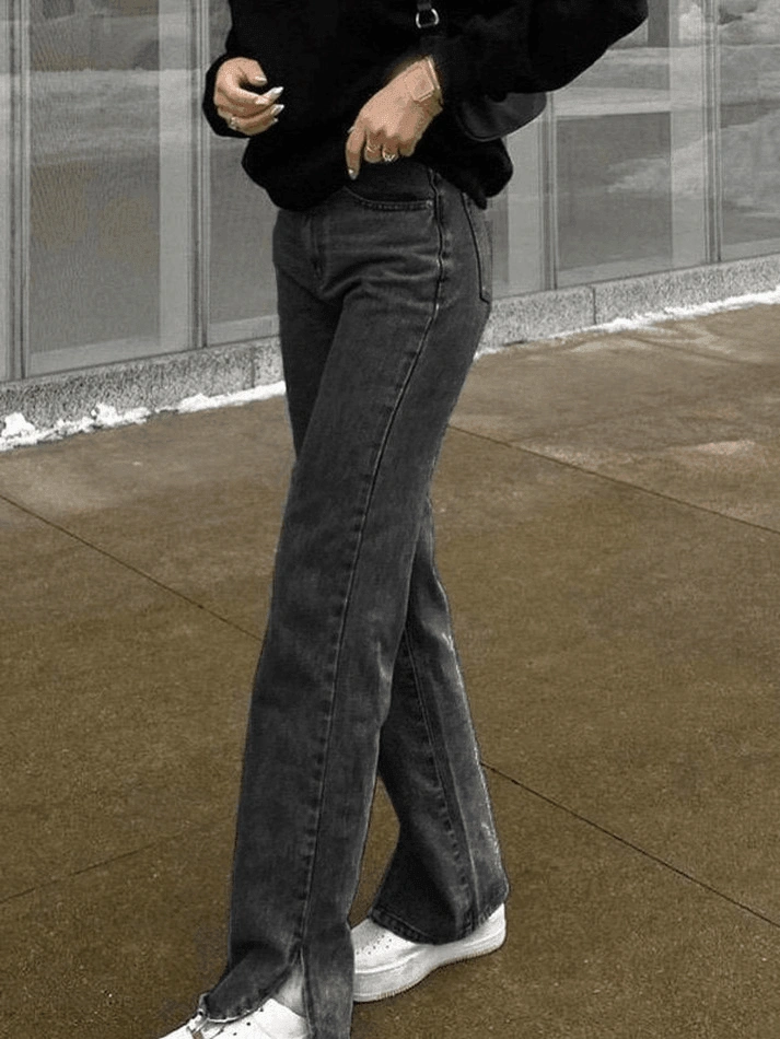 Faded Boyfriend Jeans with a Slash of Cool